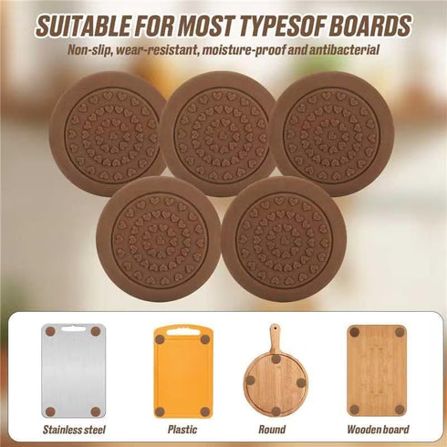Clapery 16Pcs Reusable Cutting Board Feet Non Slip Silicone Pads,Soft Elastic Shock-Absorbing Cutting Board Feet,Non