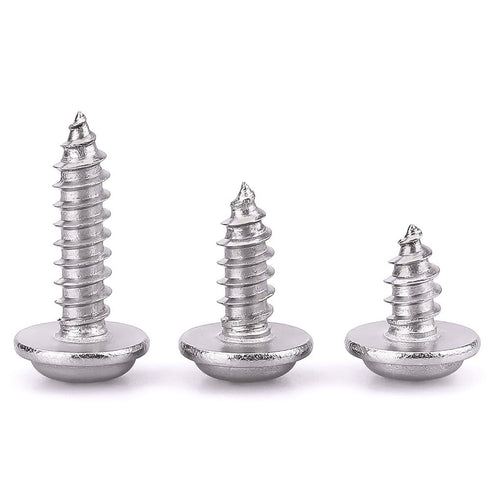 #8 x 3/4" Phillips Pan Washer Head Wood Screws, 304 Stainless Steel, Corrosion Resistant, 100 PCS