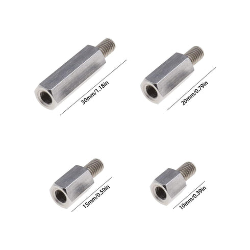Create idea 8PCS Single Head Stud Hex Standoff Spacers - M6 x M6 for PCB, 10mm, 15mm, 20mm, 30mm