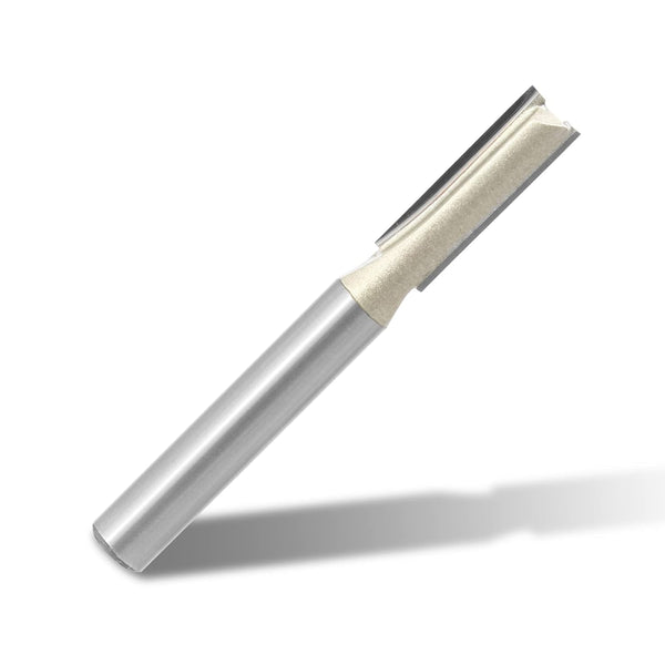 Straight Cut Router Bit, 1/4" Dia. 2-Flute Carbide Tipped Router Bit with 1/4" Shank