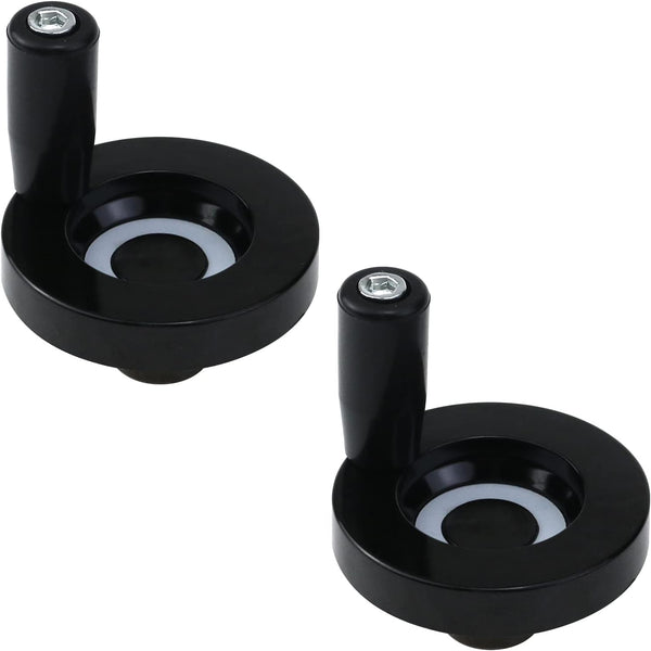 2PCS Hand Crank Revolving Handle, 63x8mm Hand Wheel M6 Thread for Lathe, Machine, Grinder (2.48")
