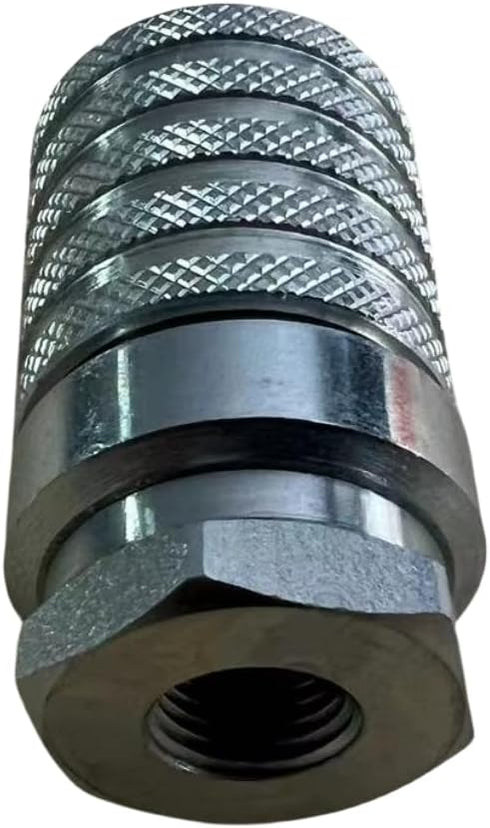 PD222 Series PK Style Steel Test Port Quick Coupler with Female Pipe Thread, 1/8" Body Size, 1.67" Length