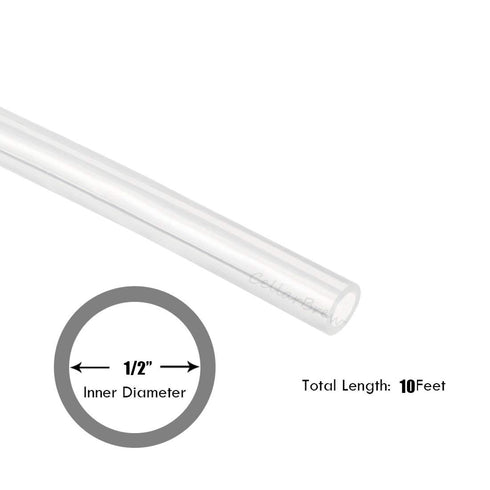 1/2" 1/2" 9/16" 10 ID Silicon Tubing, JoyTube Food Grade Silicon Tubing ID x OD Feet High Temp Pure Silicone Hose Tube