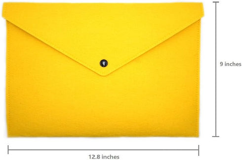 Felt File Folder, Durable Briefcase Document Bag, Portfolio Case with Button Closure for Office Home School