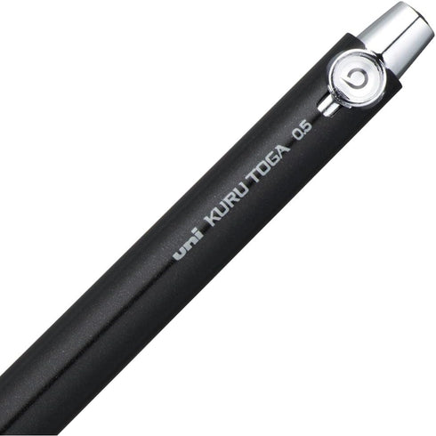 Uni Mechanical Pencil Kuru Toga Rubber Grip Model 0.5mm, Black (M56561P.24)