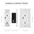 Zigbee Wall Outlet with USB - One Controlled, One Always On, Compatible with Google Assistant and Alexa
