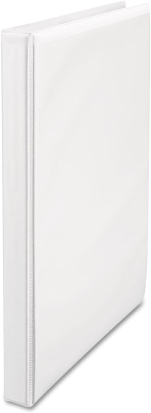 Universal Round Ring Economy Vinyl View Binder, 1/2-Inch Capacity, White (UNV20952PP)
