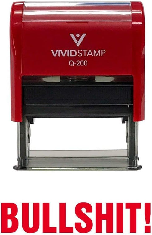 Bullshit! Self Inking Rubber Stamp - Medium with Red Ink
