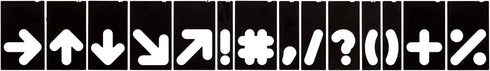 Milescraft 2207 Arrow and Symbol Templates, 1.5in. & 2.5in. for Sign PRO & Sign Crafter Jig