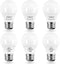 YukiHalu A15 LED Light Bulbs, 60W Equivalent, E26 Base, 2700K/3000K/5000K White, Pack of 6