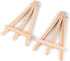 Tofficu 10pcs Wooden Art Easel Tabletop Mini Easel Stand for Home Decoration, Lock and Key Charms, Bamboo Pine