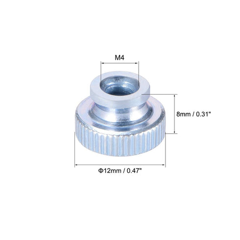uxcell Knurled Thumb Nuts, 20Pcs M4x0.7mm Iron Round Knobs Fastener for 3D Printer Parts