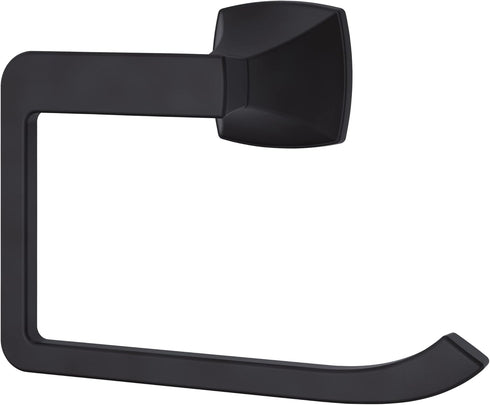 Pfister Venturi Towel Ring, Wall-Mounted Hand Towel Holder for Bathroom, Screw-In, Matte Black Finish, BRBVNC0B