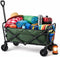 Generic Foldable Utility Wagon Cart with Wheels Heavy Duty | Collapsible Grocery Wagon