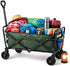 Generic Foldable Utility Wagon Cart with Wheels Heavy Duty | Collapsible Grocery Wagon