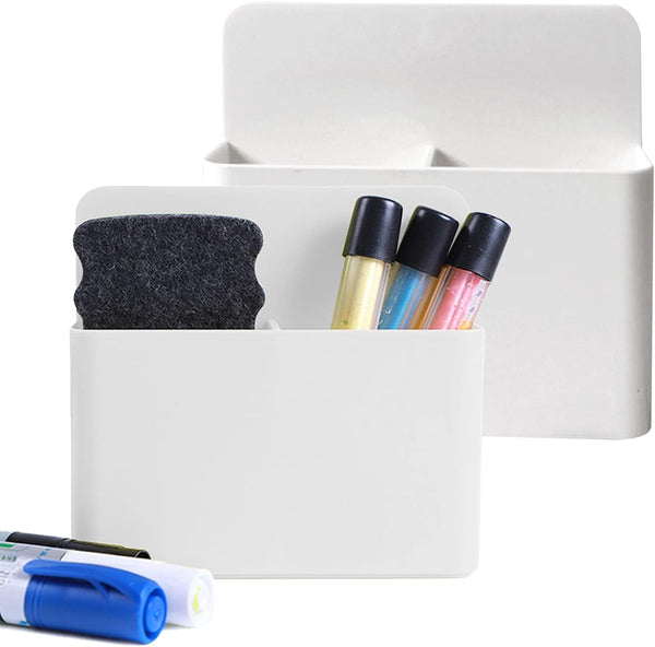 Magnetic Dry Erase Marker Holder, 2 Pack for Whiteboard, Fridge, Locker Accessories