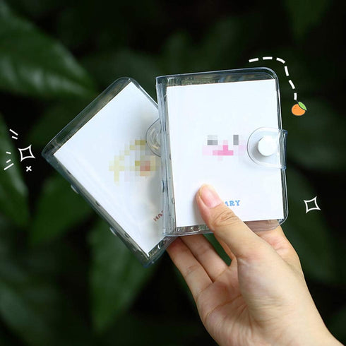Mini Transparent 3-Ring Binder Covers - Clear PVC Notebook Loose Leaf Binder Protector (Purple, 1 Pack)