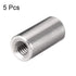 uxcell M6 Round Connector Nuts - 304 Stainless Steel Coupling Nut, 20mm Length, Pack of 5