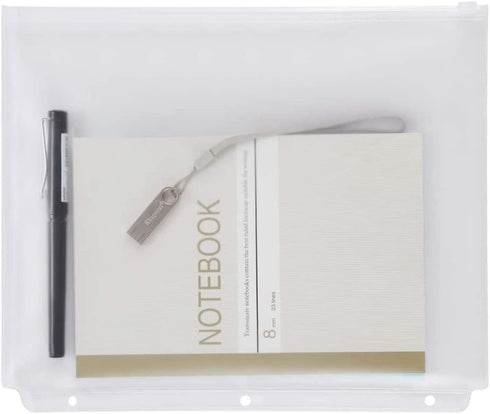 YoeeJob 60 Packs Binder Pockets for 3 Ring, Plastic Clear Zipper Binder Inserts, Bulk for Office, School