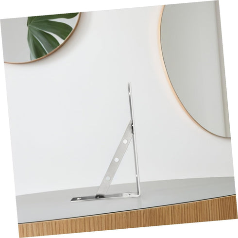 jojofuny Solid Thick Stainless Steel Type Shelf Holder Heavy Duty Wall Mounted Bracket Support for DIY Floating Shelves
