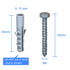 Drywall Anchors for TV Mount - Lag Bolt Kit with Concrete Wall Anchors M8 Lag Bolts
