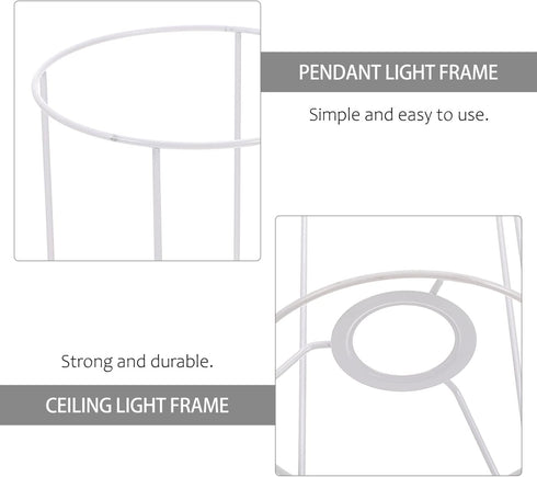 Bulb Uonlytech Metal Lamp Guard Metal Lampshade Frame Round DIY Ceiling Light Bracket Lamp Shade Cage Frame Light Guard