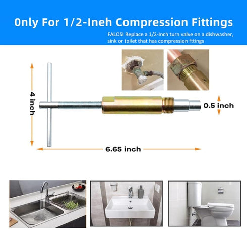 Compression Sleeve Puller Tool, Remove Nut & Ferrule of Pipe 03943- Sleeve Remover for 1/2-Inch Compression Fittings