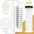 2 Pack 550ml Syringes with 55.1 Inch Tube and Needle 8G 1.5”, Sterile Individually Packaged for Labs