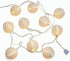 8.5Ft 10 White Lantern String Lights Plug in, Hanging Indoor Decorative String Lights with Cute White Nylon Lanterns