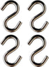 316 Marine Stainless Steel Heavy Duty S Hooks, 4 Pack for Hanging Plants, Hammock, Swing - 2.5 Inches Long