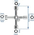 4 in 1 Universal Utilities Key, Multi-Functional Cross Key with Bit for Electrical Cupboard, Train Door, and Valves
