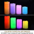Set 4 IP64 3x4 3x5 3x6 3x7 of Multicolor LED Pillar Candles Outdoor Waterproof - Color Changing Pillar Candles Battery