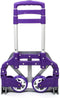 Portable Folding Hand Truck Dolly Cart, Purple Aluminum Alloy Luggage Trolley, 165