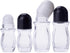 2 Pcs 50ml 1.69oz Clear Roller Bottle, Empty Glass Body with Plastic Roller