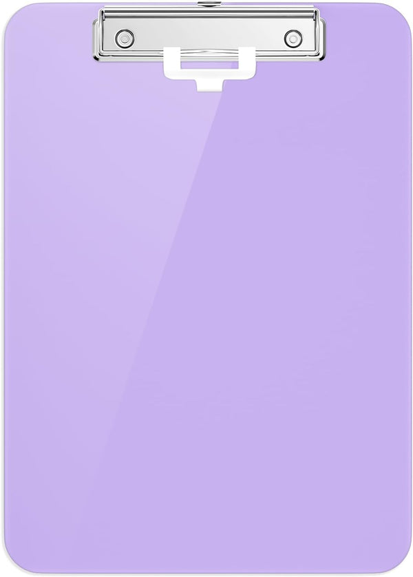 Hongri Plastic 8.5 x 11 Clipboards, Purple A4 Clipboard for Nurses, Students, Teachers, Office and School, Size 12.5 x
