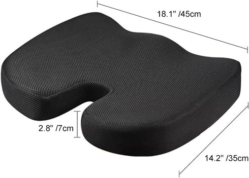 DITSONEO Memory Foam Seat Cushion for Office Chairs & Car Seat, Anti-Slip Ergonomic Chair Cushion for Pressure Relief