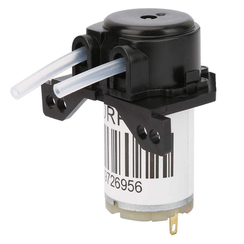 Peristaltic Pump, Dosing Pump DC 6V DIY Miniature Silent Liquid Pump, Self-Priming Pump (No plug-6V Right angle black)