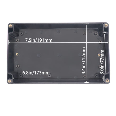 Watertight Junction Box, IP67 Waterproof Project Box, Durable ABS Plastic Enclosure Case, Black, 7.87" x 4.72"