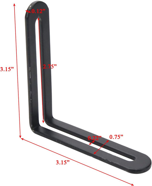 4 (3.15x3.15in Xiaoyztan Pcs Stainless Steel Reinforced L-Shape Corner Brackets Slotted Adjustable Corner Braces