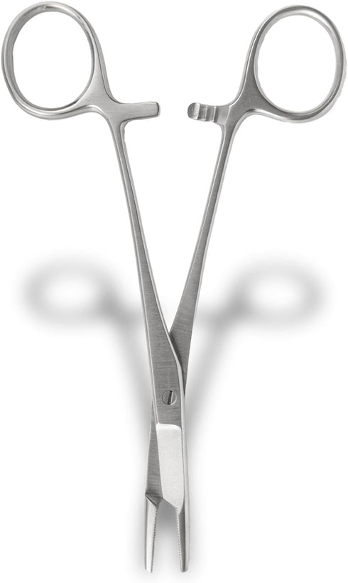 6 Inch Jeffers Needle Holder Scissor Combination, Stainless Steel Surgical Instrument with Locking Forceps, Suture