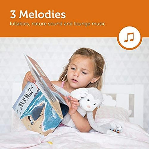 Zazu Kids Nightlight Plush Toy - Max The Monkey Stuffed Animal Night Light with Soothing Sound Machine for Babies