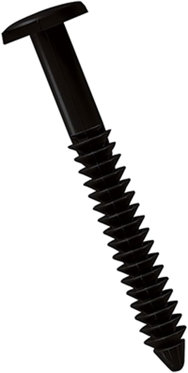 Ekena Millwork LVSL0012BL 3" Lifetime Vinyl Shutter-Lok's, Black (12/Bag), Count