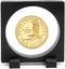 Medallion Challenge Coin Display Case Holder with Stand, Round Black Chip Presentation Box
