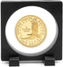 Medallion Challenge Coin Display Case Holder with Stand, Round Black Chip Presentation Box