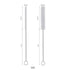 5PCS Thick Glass Graduated Dropper Pipettes, Fluid and Liquid Pipettors, 1ml 2ml 5ml with Caps and Washing Brushes