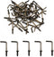 100 Pcs Small Screw in Hooks - 5/8" L Shape & Right Angle Bronze Hooks for Various Hanging Needs