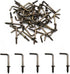 100 Pcs Small Screw in Hooks - 5/8" L Shape & Right Angle Bronze Hooks for Various Hanging Needs