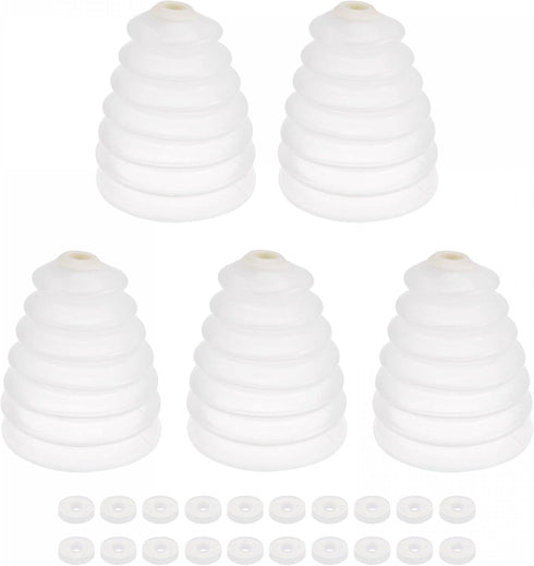 uxcell 5 Pcs Rubber Drill Dust Cover Collector for Electric Hammer Impact Drill Accessories, White