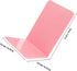 SHINEOFI 2Pcs Pink Plastic Bookends Desk File Book Holders Decorative Reading and Study Book Stands for Office and Home