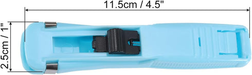 PATIKIL 4.5" x 1" Clam Clip Dispenser, 1 Pcs Binder Clam with 50 Pcs Clips for Office Home Documents, Light Blue